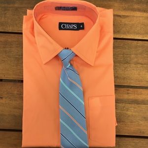 Boys long sleeve dress shirt with tie NWT